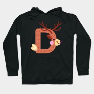 Letter D animal alphabet back to school Hoodie